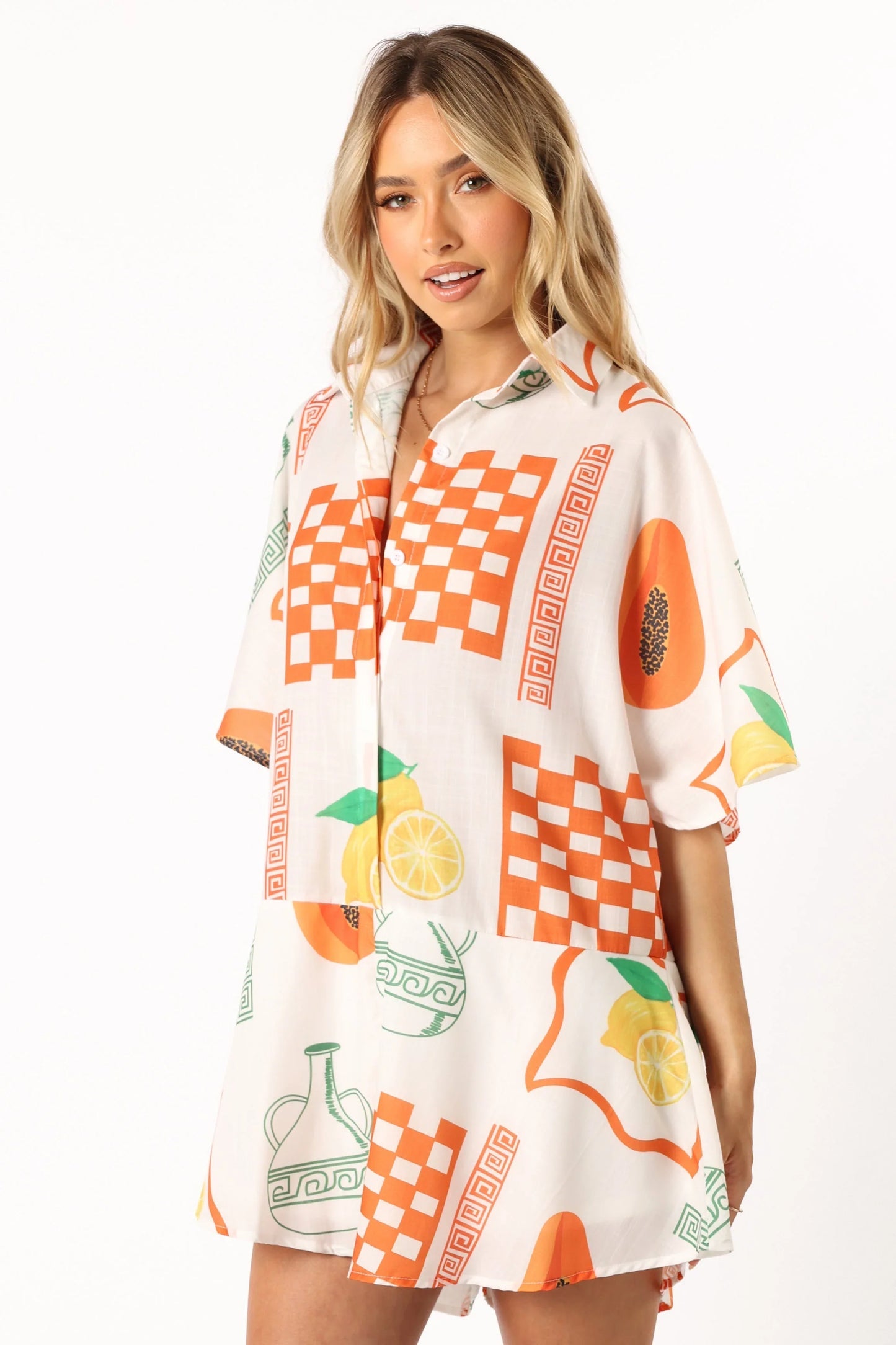 Sebastian Romper White Orange