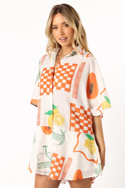 Sebastian Romper White Orange