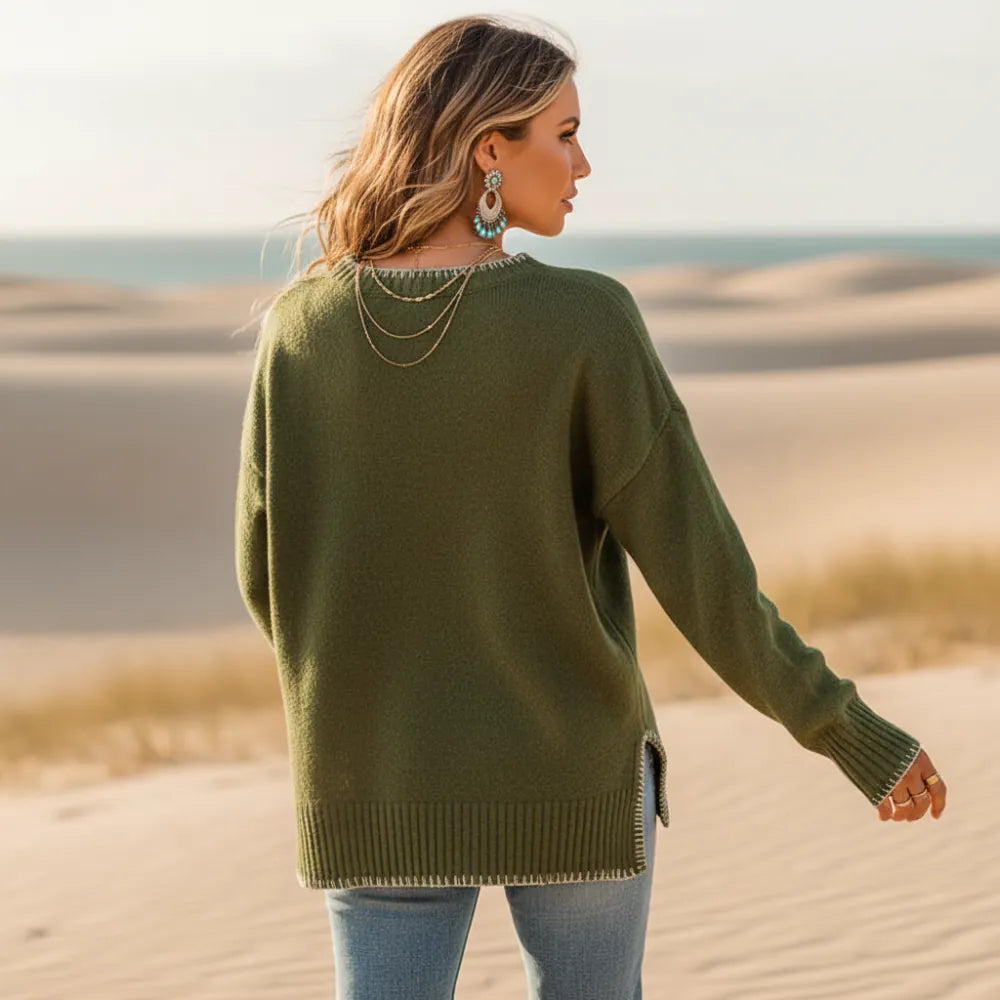 Boho Loose Fit Knit Pullover Sweater