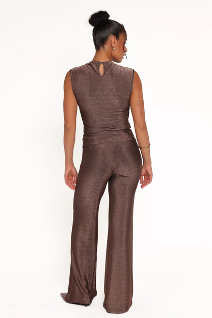 Sydney Wide Leg Pant Bronze