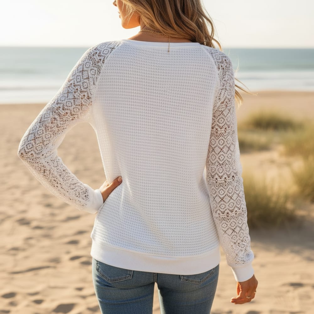Boho Lace Long Sleeve Tee