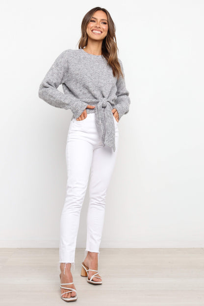 Captivate Knit Sweater Grey