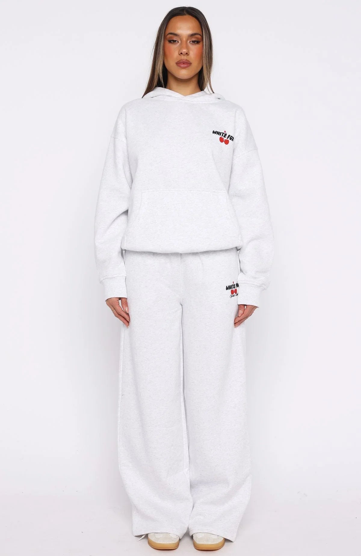 Club 14 Cassie Boxy Hoodie Grey Marle