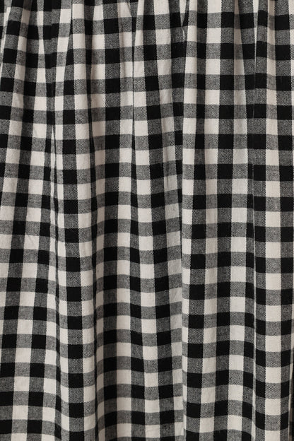 Bambi Tiered Midi Skirt Black Gingham