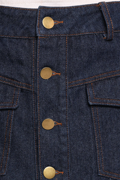 Presley Denim Skort Dark Denim