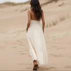 Boho Halter Open Back Maxi Dress