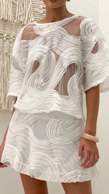 Linnea Mini Skirt White