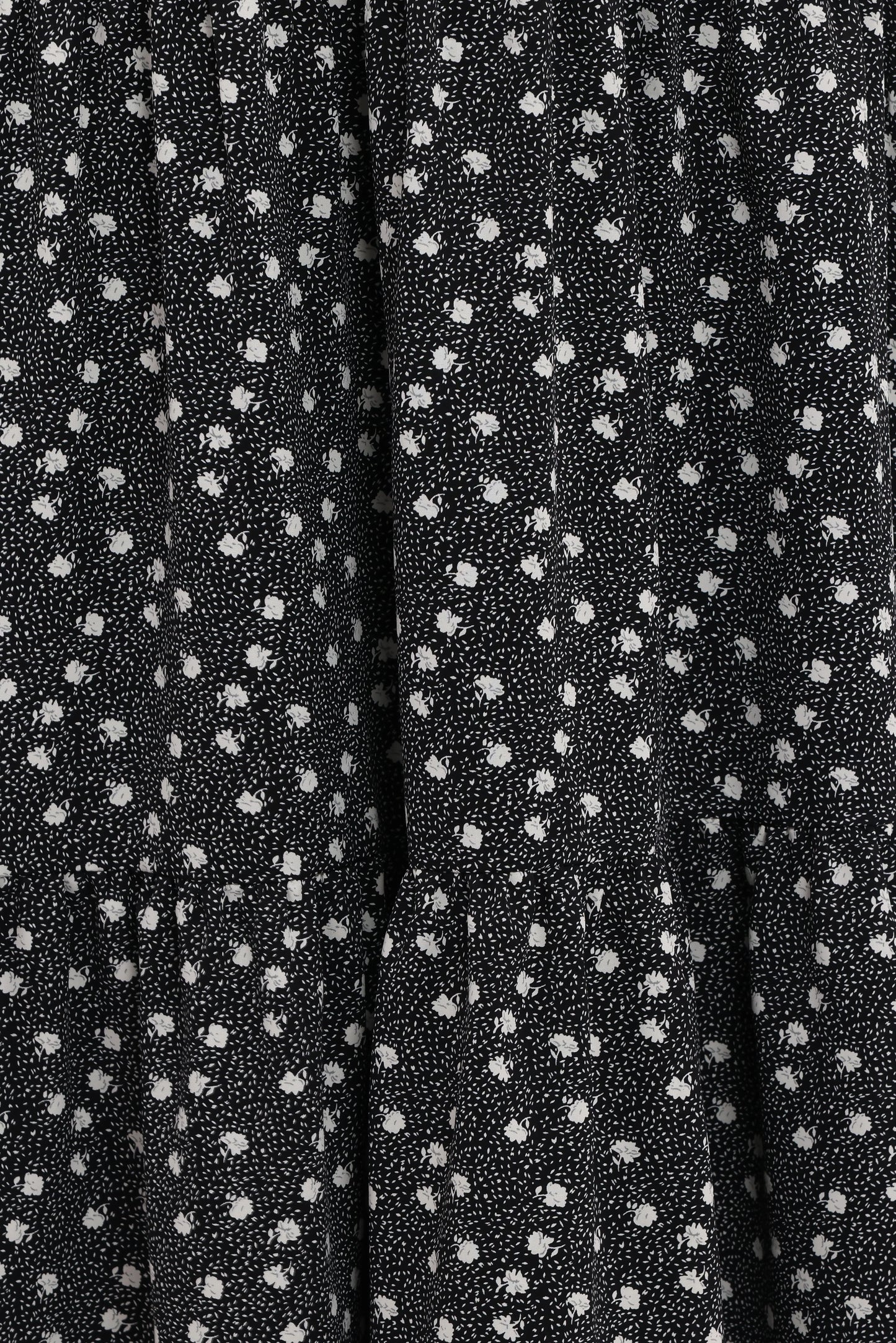 Vincent Tier Maxi Skirt Black Floral