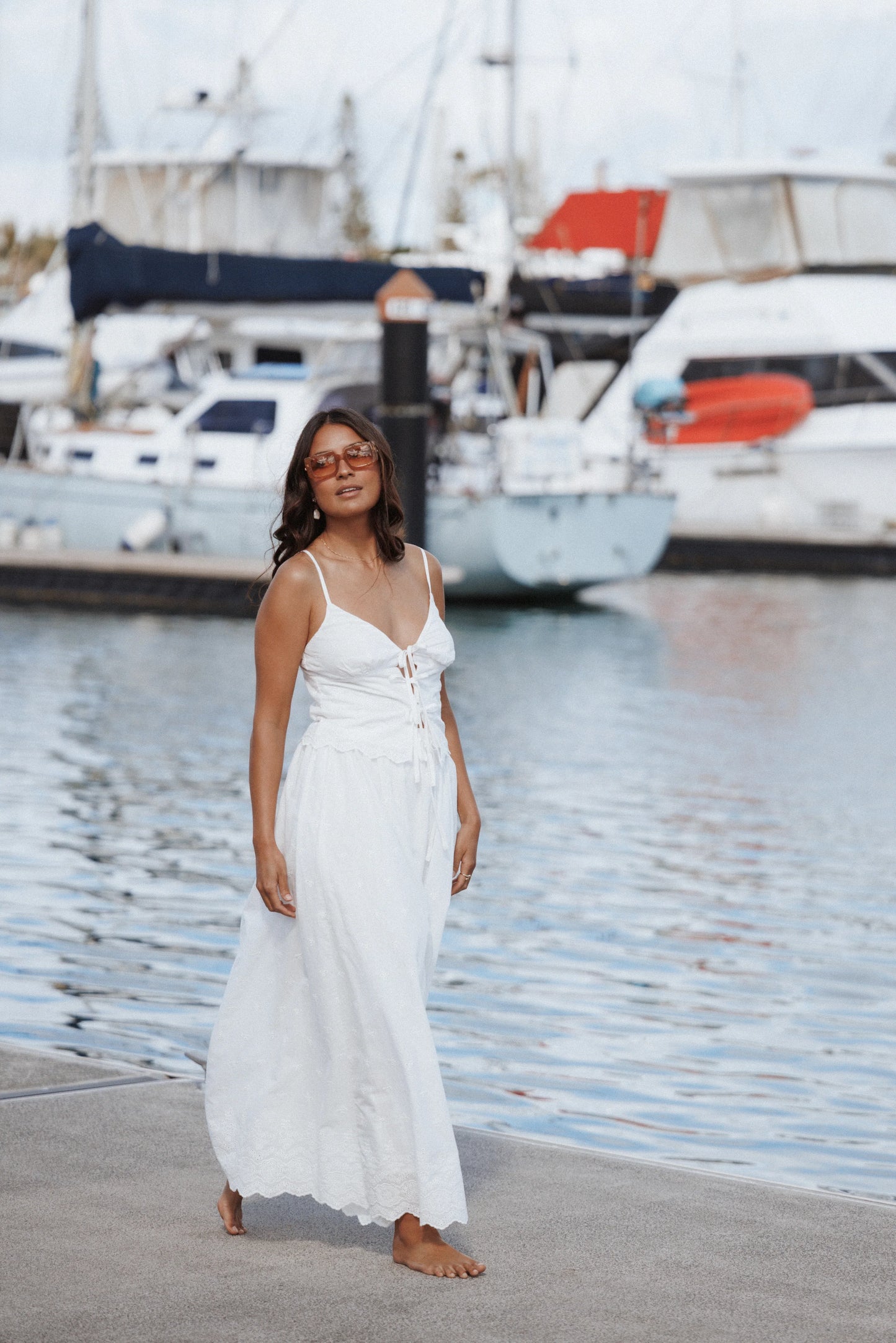 Blaire Skirt Set White