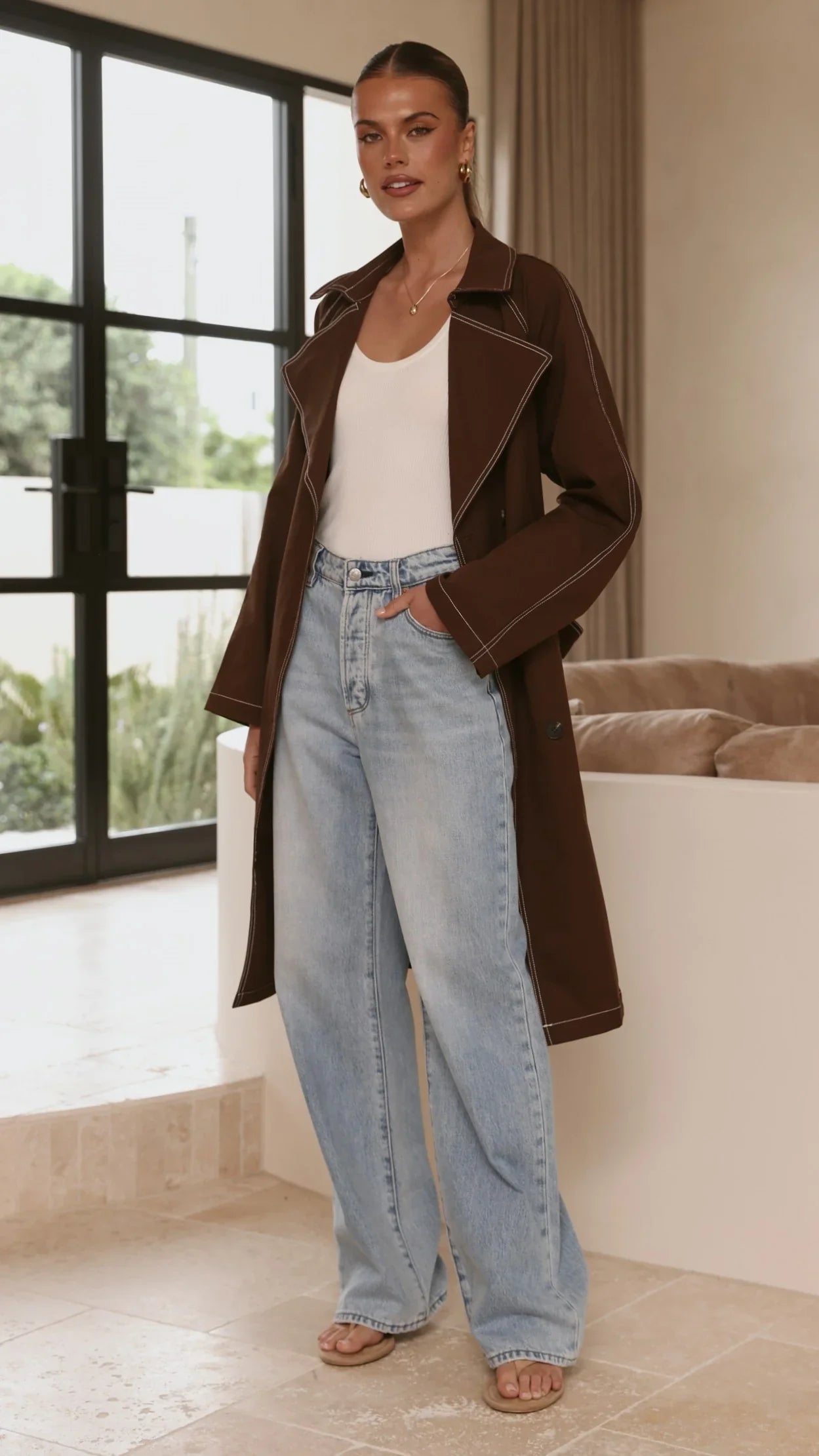 Cora Trench Coat Brown