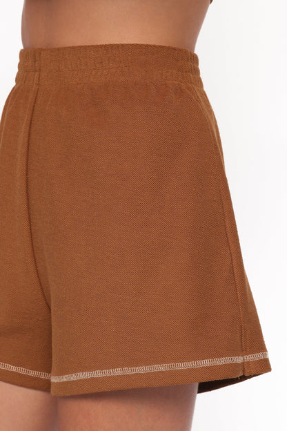 Melody Knit Short Set Chocolate