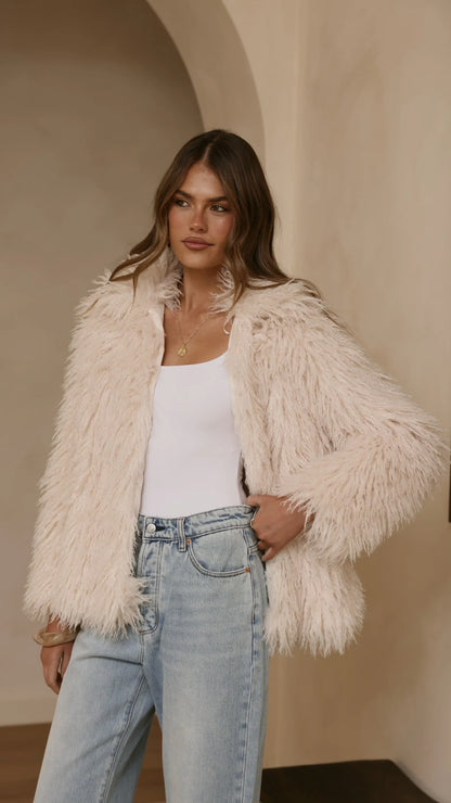 Chantelle Fur Jacket Cream