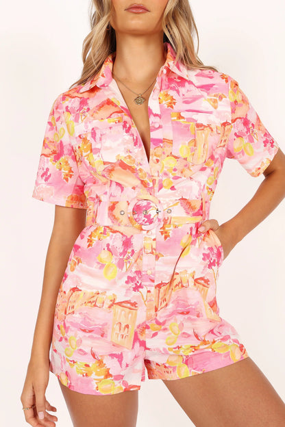 Arianna Romper Pink Scenic