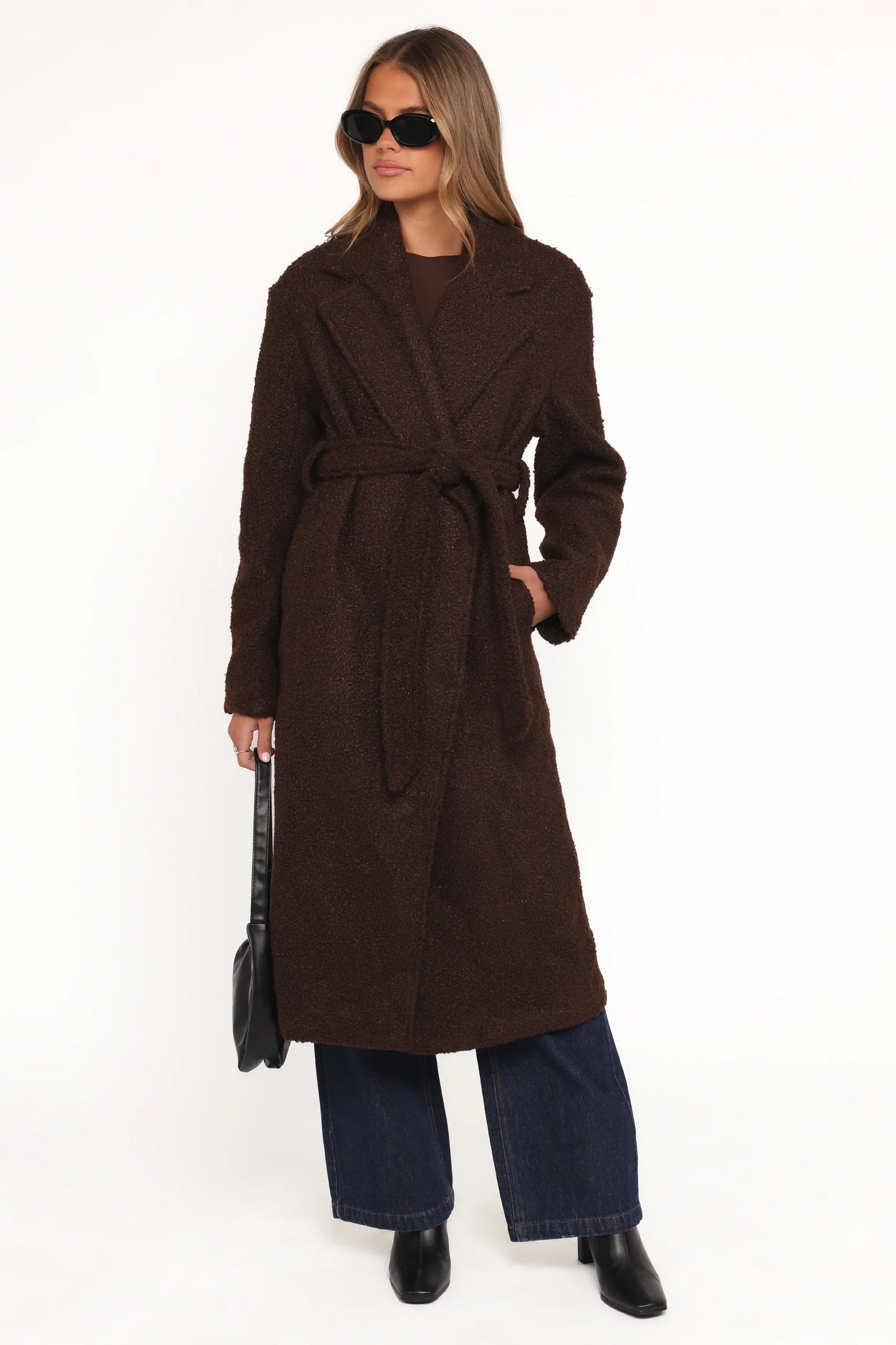 Goodie Shearling Coat Chocolate