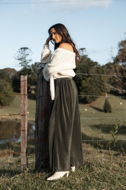 Leria Wide Pant Olive