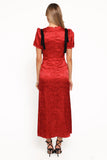 Lomandra Maxi Dress Red Jacquard