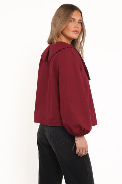 Kenna Long Sleeve Top Burg