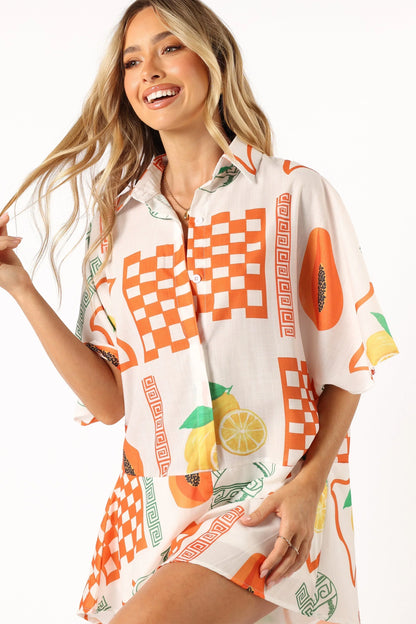 Sebastian Romper White Orange