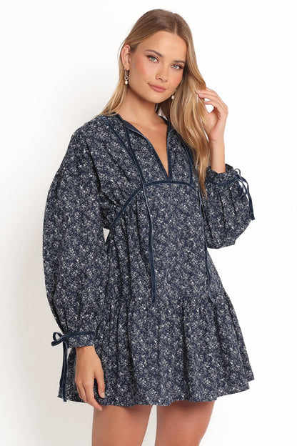 Brooklyn Mini Dress Blue Floral