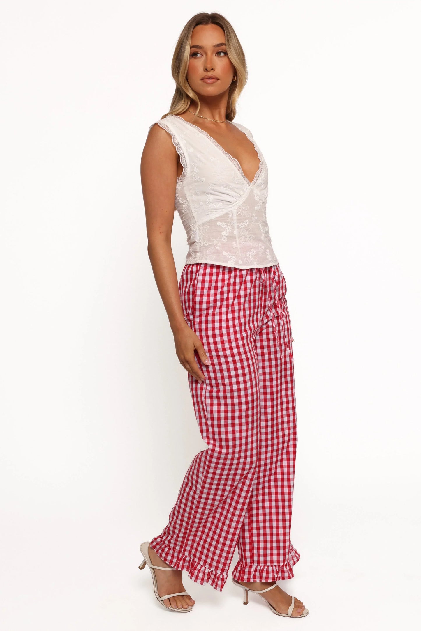 Marina Pant Red Gingham