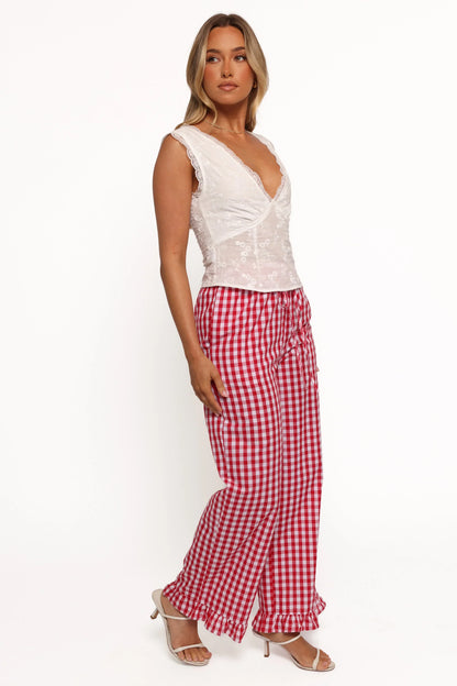 Marina Pant Red Gingham
