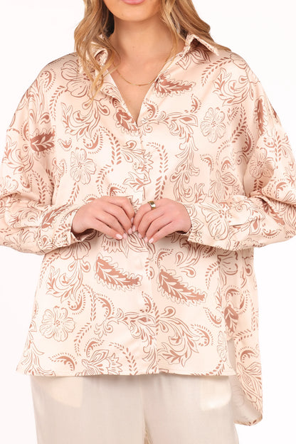 Rosalie Shirt Brown Paisley