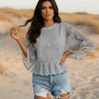 Boho Embroidered Lace Blouse