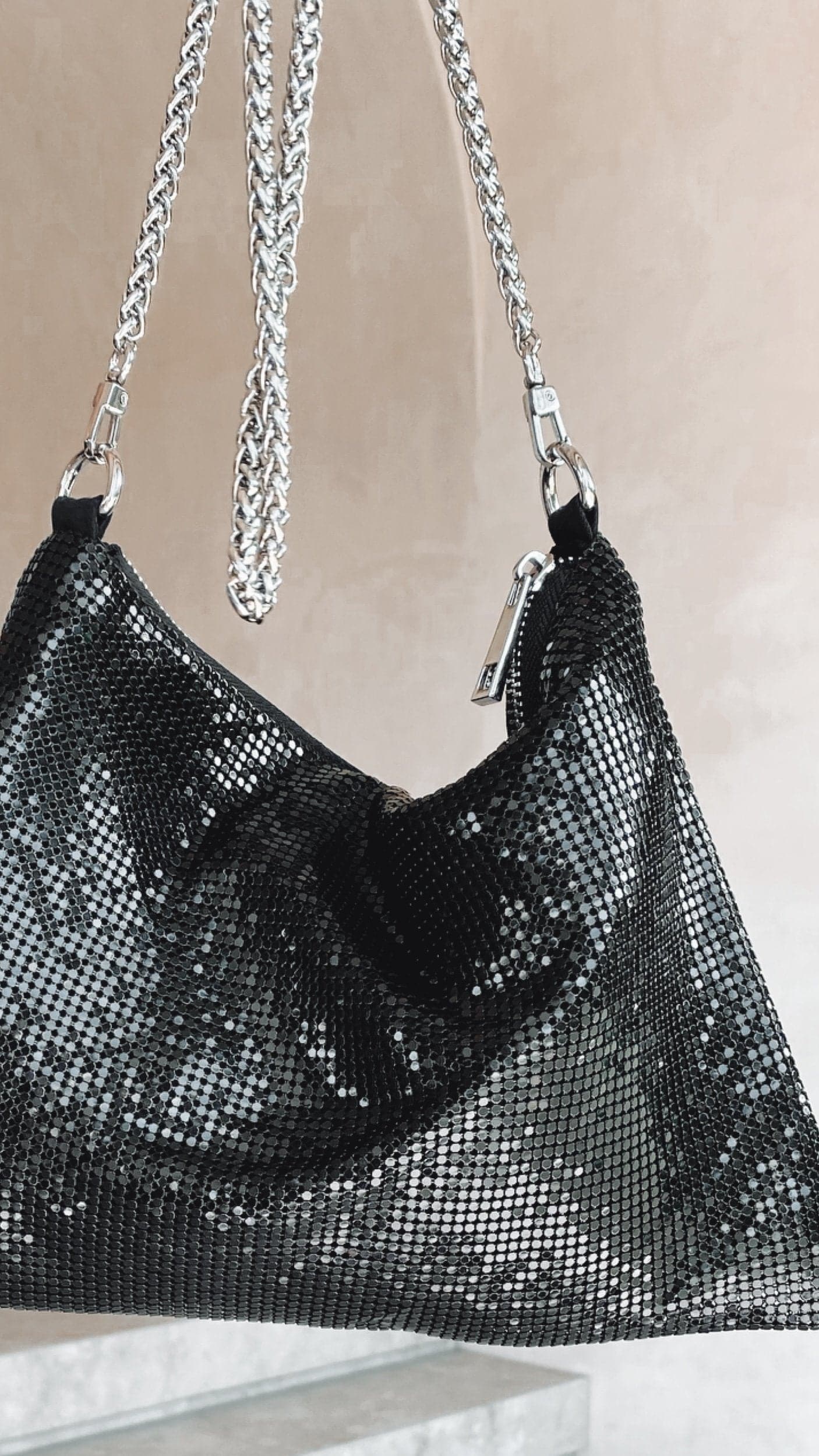 Chain Mesh Bag Black