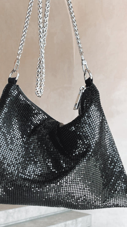 Chain Mesh Bag Black