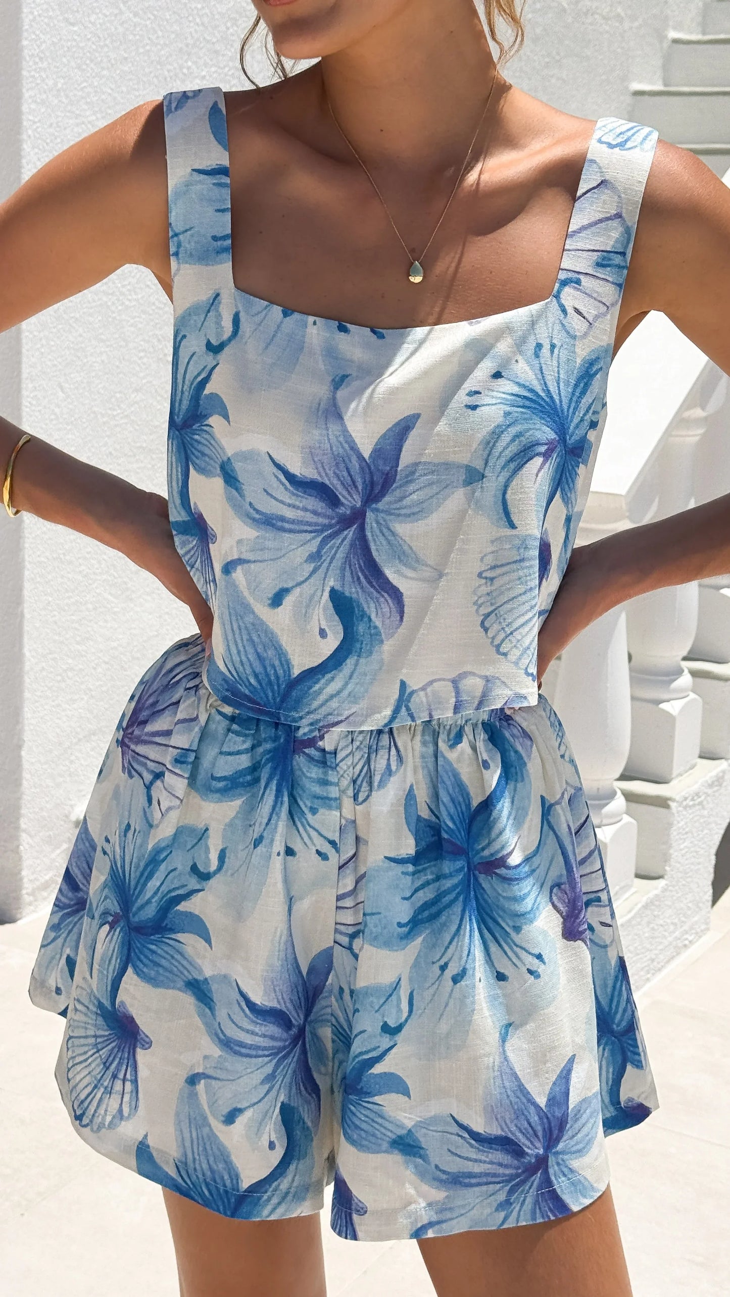 Jamela Top Ocean Bloom