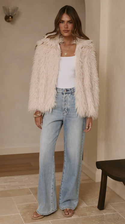Chantelle Fur Jacket Cream