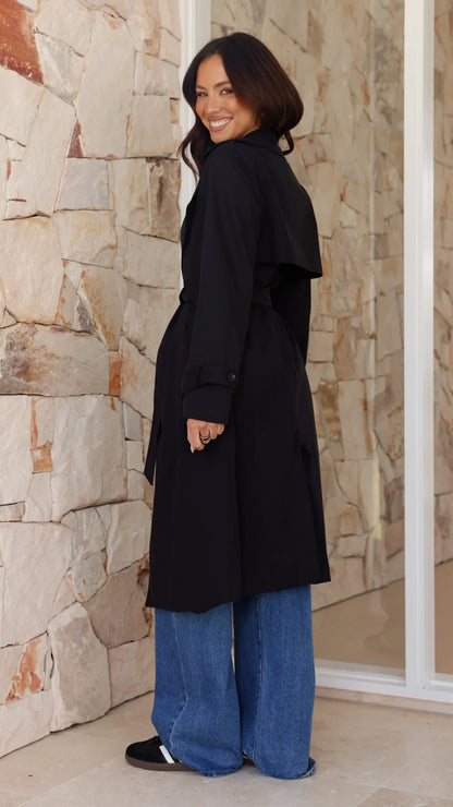 Byron Trench Coat Black