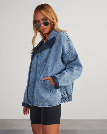 Xander Quilted Denim Jacket