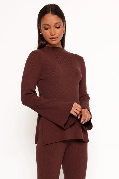Adrienne Knit Top Chocolate