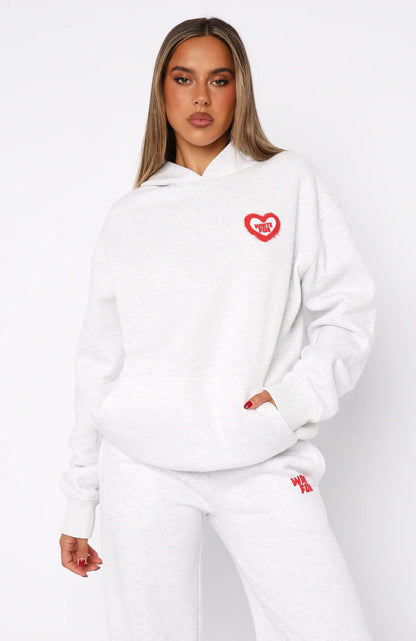 11th Street City Girl At Heart Oversized Hoodie Cherry Glaze