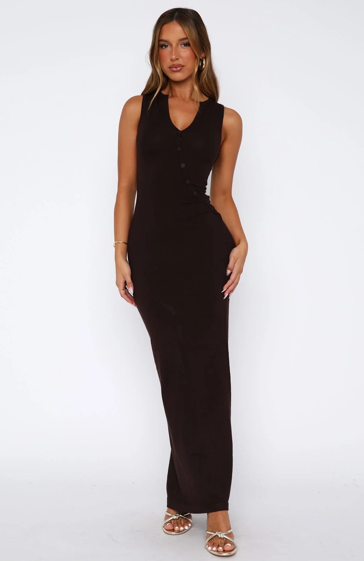 Shes Back Maxi Dress Espresso