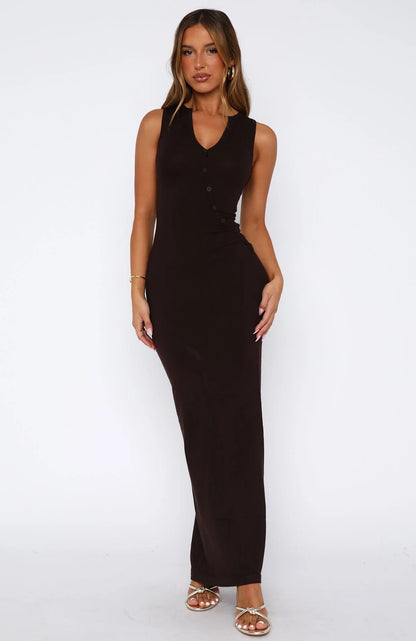 Shes Back Maxi Dress Espresso