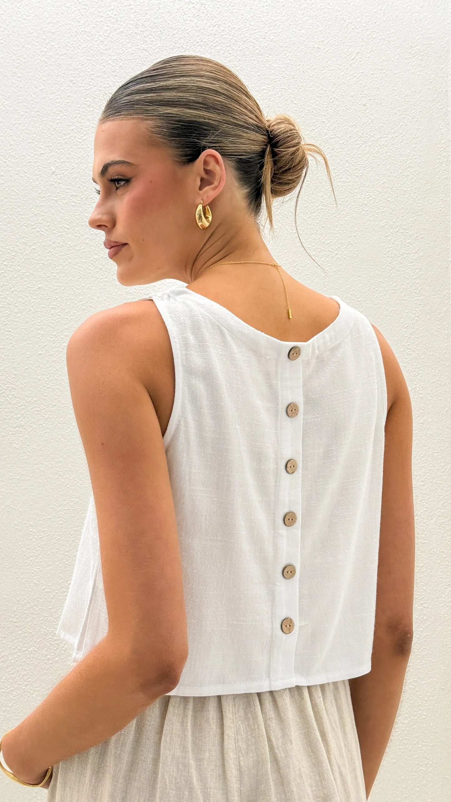 Persephone Crop Top White