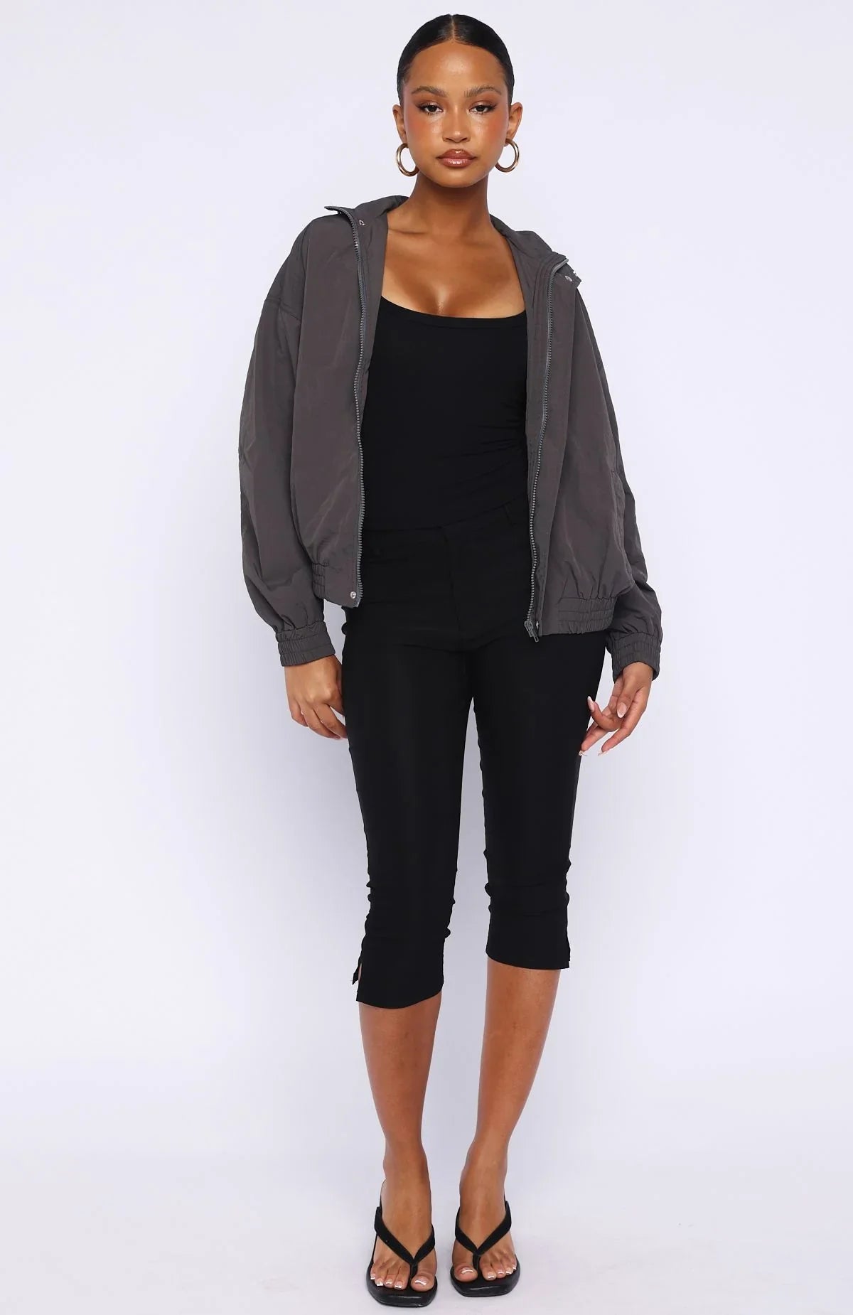 Cool Vibe Funnel Neck Jacket Steel