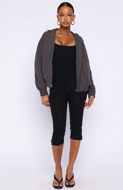 Cool Vibe Funnel Neck Jacket Steel