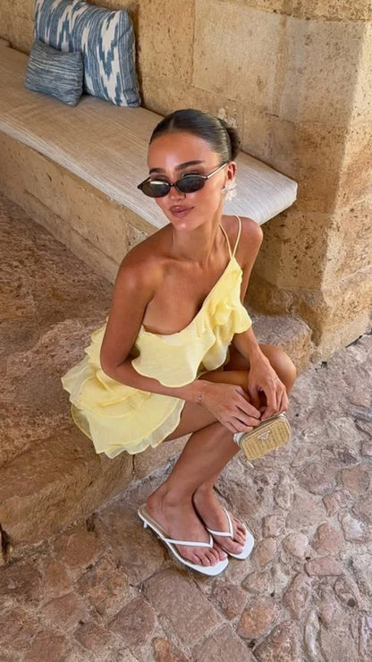 Cassidi Mini Dress Lemon