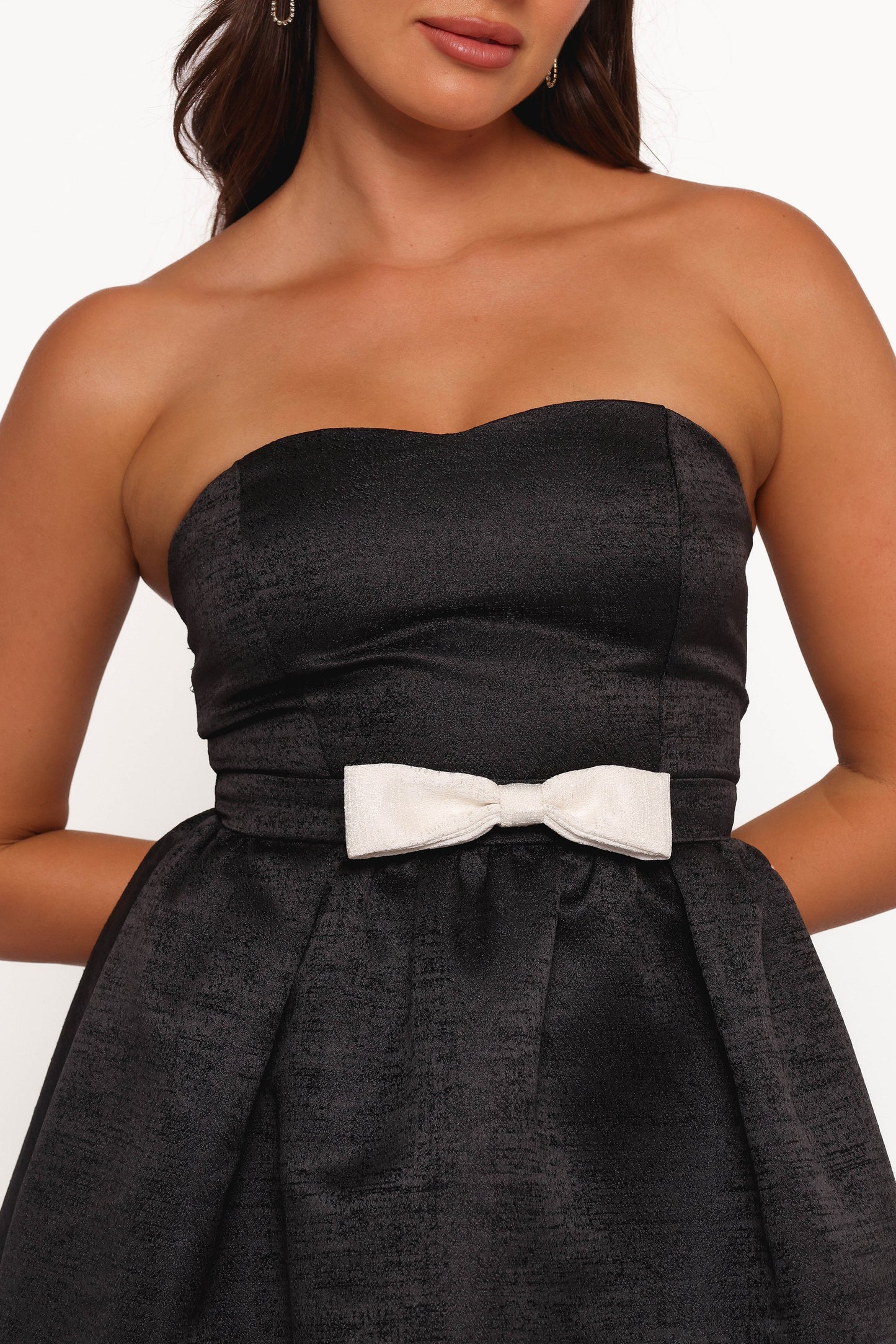 Valentina Mini Bow Dress Black Ivory