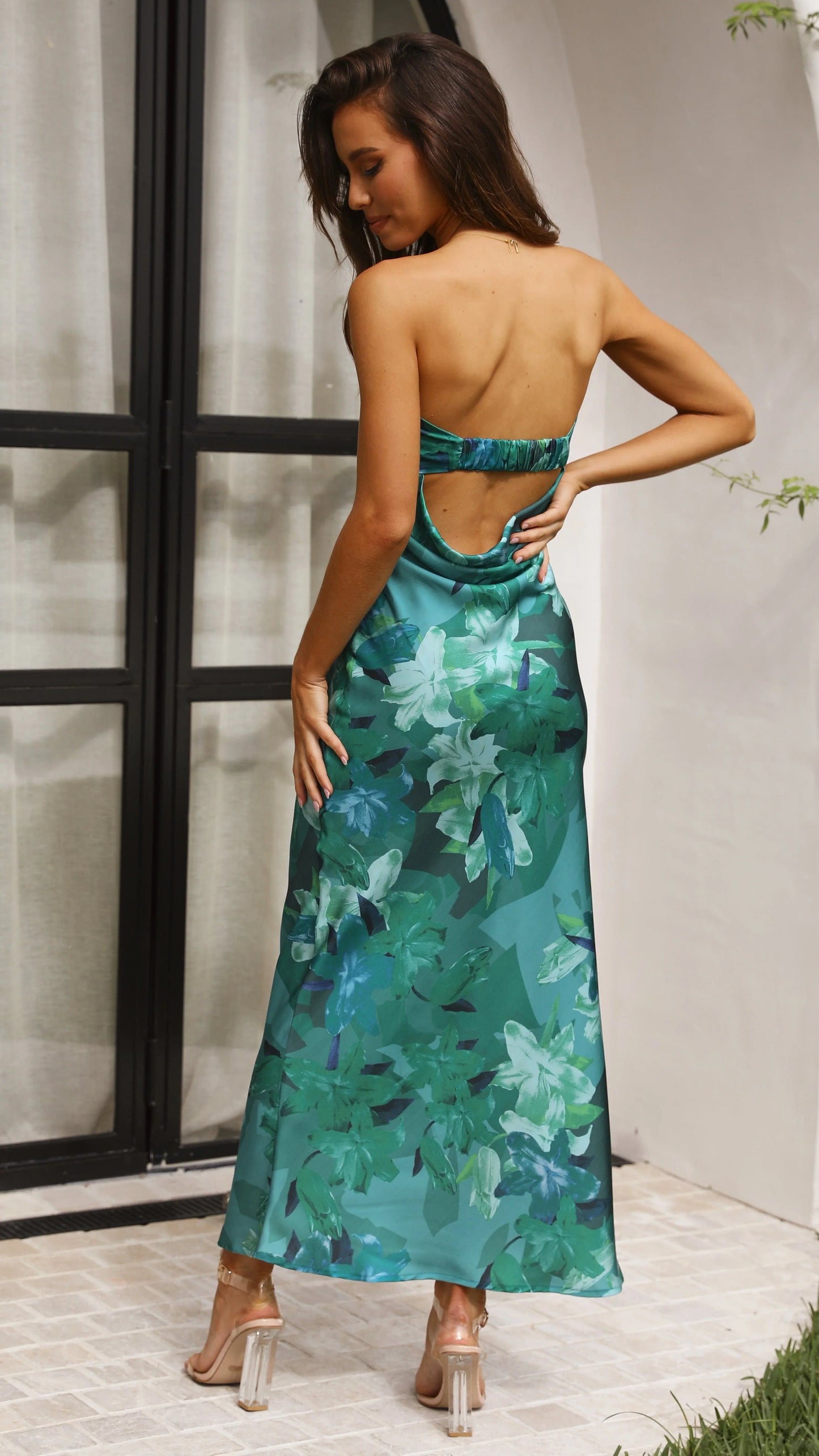 Miya Maxi Dress Green Print