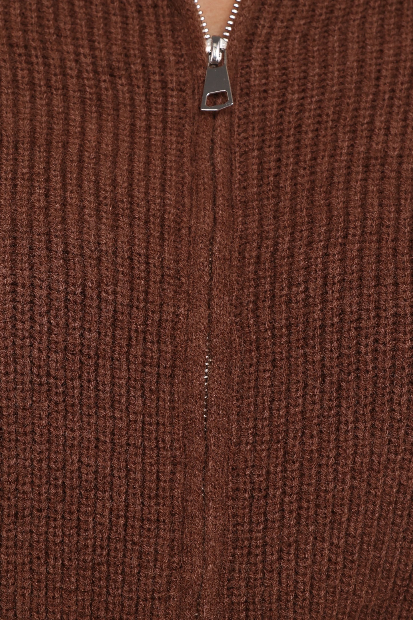 Kourtney Zip Cardigan Brown