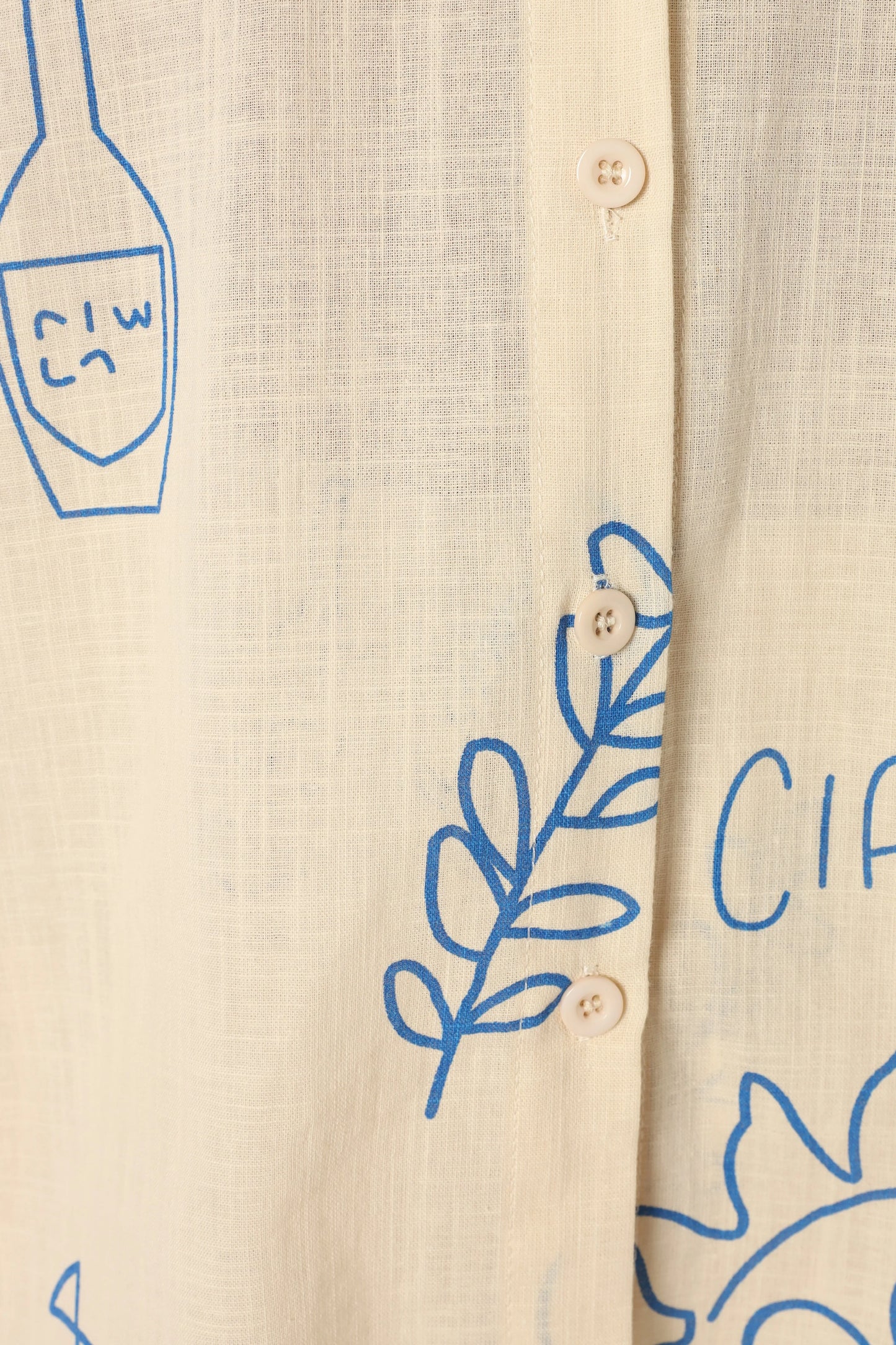 Davey Short Set Cream Blue