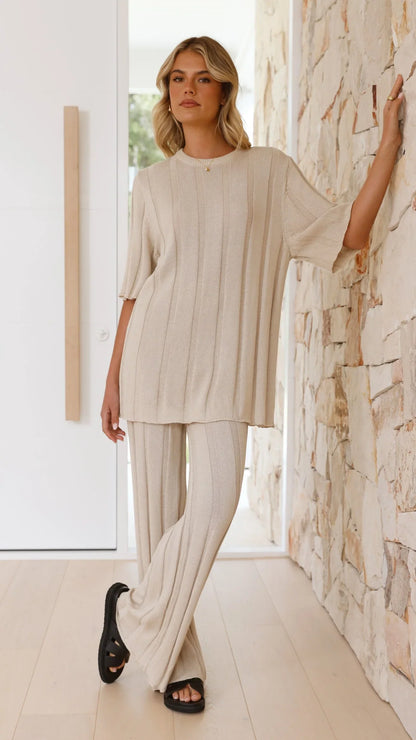 Bayu Knit Top Cream