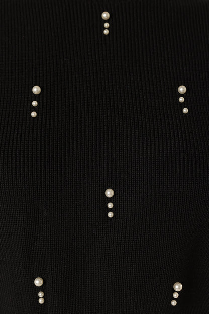 Malani Beaded Top Black