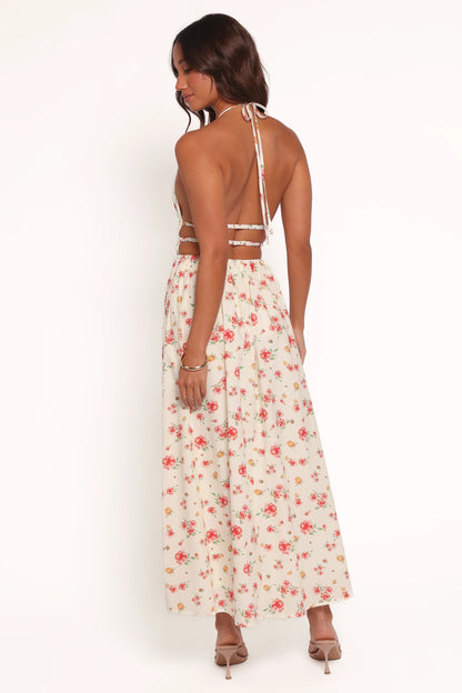 Wilder Halterneck Maxi Dress Pink Floral