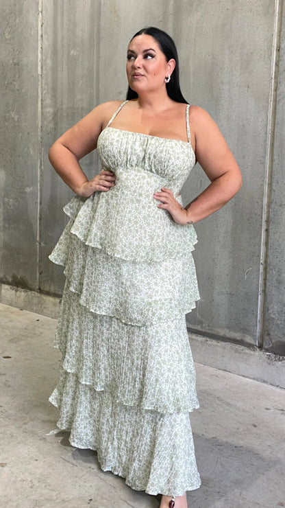 Page Maxi Dress Green Floral