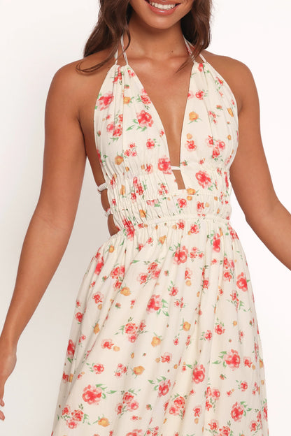 Wilder Halterneck Maxi Dress Pink Floral